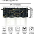 thumbnail image 2 of Marble Texture Valances Curtain for Kitchen Cafe, Abstract Alcohol Ink Dark Print Window Treatment Valances Short Curtains Rod Pocket Drape for Dining Room Home Decor, 54x18inch, 2 of 6