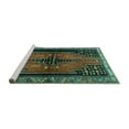 thumbnail image 2 of Ahgly Company Machine Washable Indoor Round Persian Turquoise Blue Traditional Area Rugs, 3' Round, 2 of 4