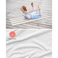 thumbnail image 4 of Beige Stripes Yoga Towel for Hot Yoga Non Slip, Simple Beige White Texture Yoga Mat Towel Absorbent Yoga Sweat Towels Microfiber Hot Yoga Blanket for Bikram Pilates 26"x70", 4 of 7