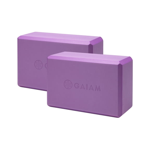 Gaiam Yoga Blocks, Set of 2, Deep Purple