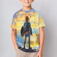 thumbnail image 2 of The Legend of Zelda Kid's T-Shirt Short Sleeve T-Shirt Tops Summer Tee Shirt for Boys Girls 160CM, 2 of 8