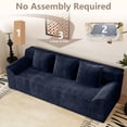 thumbnail image 7 of 71" Small Couches for Small Spaces, Memory Foam Cloud loveseat Corduroy Couch in a Box, Compressed Boneless Sofa for Living Room Bedroom, Apartment Furniture, No Assembly Required,Blue, 7 of 7