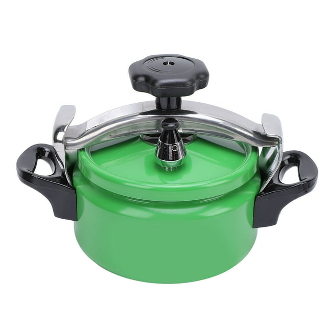 2L Stainless Steel Mini Pressure Cooker, Double Bottom Pressure Cooker Canner Aluminum Alloy Large Capacity Easy to Open and Close Pressure Canning Pot for Gas Stove