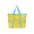thumbnail image 2 of Extra-Large Beach Tote Bag With Mesh And Nylon Storage, Handheld Swimwear Organizer For Travel, Wide Waterproof Handles, Lightweight Durable Polyester, 60×40×20 Cm, Multicolor For Sea Or Pool Use, 2 of 6