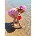 thumbnail image 6 of BemeyourBBs Toddler Baby Girl Swimsuit One Piece Swimsuit Infant Girl Bathing Suit Strawberr Bow Cherry Print Sleeveless Tie Shoulder Swimwear with Swim Cap Summer Beachwear, 6 of 9
