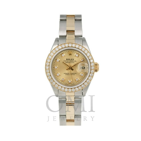 Rolex Lady-Datejust Diamond Watch, 6917 26mm, Champagne Diamond Dial With 0.90 CT Diamonds, Rolex, Adult, Male