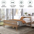 thumbnail image 3 of Full Bed Frame with headboard, Wood Platform Bed Frame with Wood Slat Support, Modern Platform Bed for Teens, Boys, Girls, No Box Spring Needed, Oak, 3 of 6
