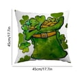 thumbnail image 3 of Decoraciones para el Día de San Patricio, Accesorios para el Día de San Patricio, Funda de almohada con sombrero de copa verde y moneda dorada, cojín decorativo para oficina, dormitorio, decoración de, 3 of 6