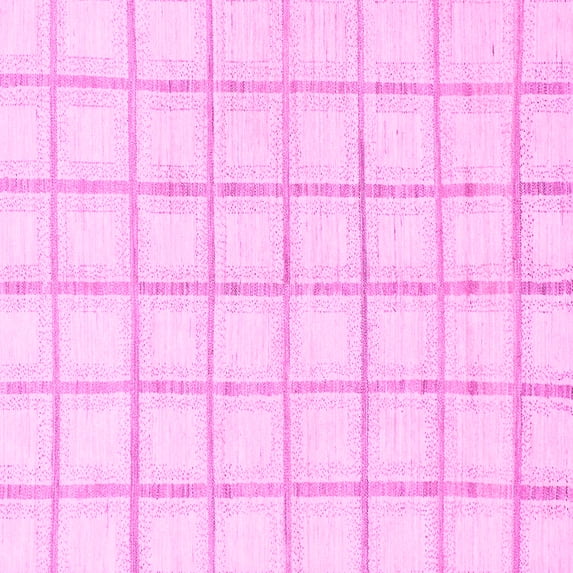 Ahgly Company Indoor Square Solid Pink Modern Area Rugs, 6' Square