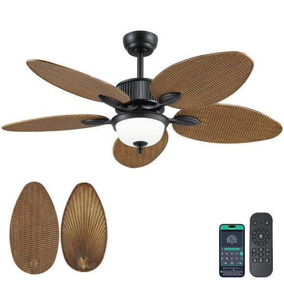 Ventilador de techo Wiviniya Tropical de 50 pulgadas con control remoto de luces