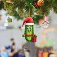 thumbnail image 2 of Nmdmisc Cucumber Xmas Tree Hangings Ornaments,Pickle Ornaments for Christmas Tree,Cute Mini Acrylic Cucumber Christmas Pendant for Christmas Tree House Decor Xmas Holiday Party Gift, 2 of 2