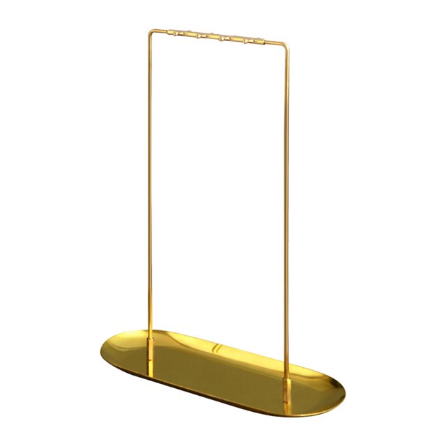 Adorno colgante para portapinceles Calligrapghy con bandeja y soporte para carillón de viento Oro A