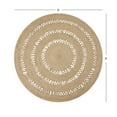thumbnail image 5 of · REDEARTH · Round Area Rug - 6 Feet Braided Scalloped Earthy Trails Jute Rug- Artisan Made Boho Jute Patterned Rugs for Bedroom, Kitchen, Living Room, Farmhouse, Aesthetic, Handmade Vintage Décor, 5 of 7