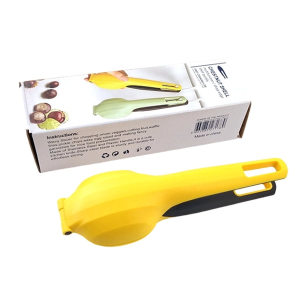 Cascanueces ergonómico de acero inoxidable para castañas, nueces, almendras y avellanas; fácil de agarrar; herramienta de cocina duradera para pelar