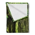 thumbnail image 2 of Rainforest Soft Flannel Fleece Throw Blanket, Tree with Moss in the Jungle Natural Life Feng Shui Silent Plants Pattern, Cozy Plush for Indoor and Outdoor Use, 70" x 90", Green Brown, by Ambesonne, 2 of 5