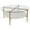 Brass/White, variant on Evelyn&Zoe Otto 36" Wide Round Coffee Table with MDF Shelf, Brass/White Lacquer
