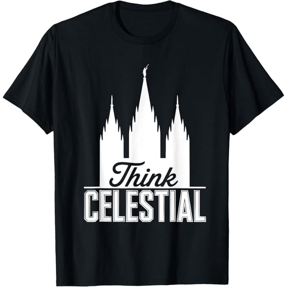 Think Celestial Mormon Temple Camiseta