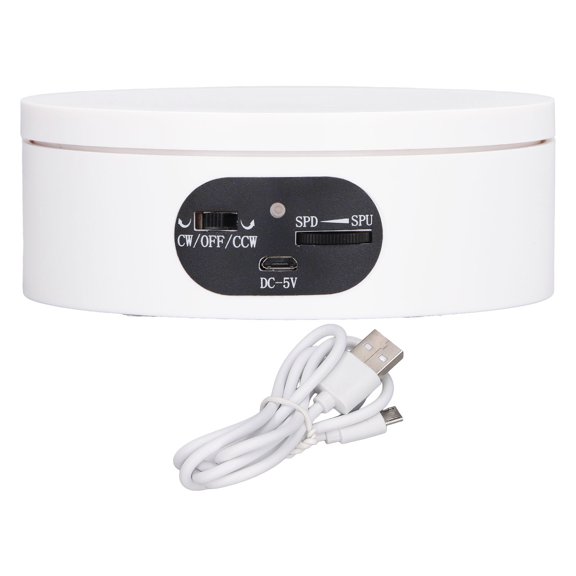 Electric Turntable For Displays, 360 Rotation, Quiet Motor, 3 Modes, Perfect For Photography