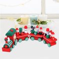 thumbnail image 1 of HEALEEP 4Set Model Railway Wooden Santa Train Sets 6 2 2 Inch Multi Colored For Kids, 1 of 7