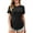 Black 3, variant on Long Sleeve Tops for Women Raglan Round Neck Tunic T-shirts, Black XL