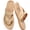Apricot, variant on Ecetana Women's Flats Sandals Walking Thong Sandals Summer Beach Flip Flops with Adjustable Strap
