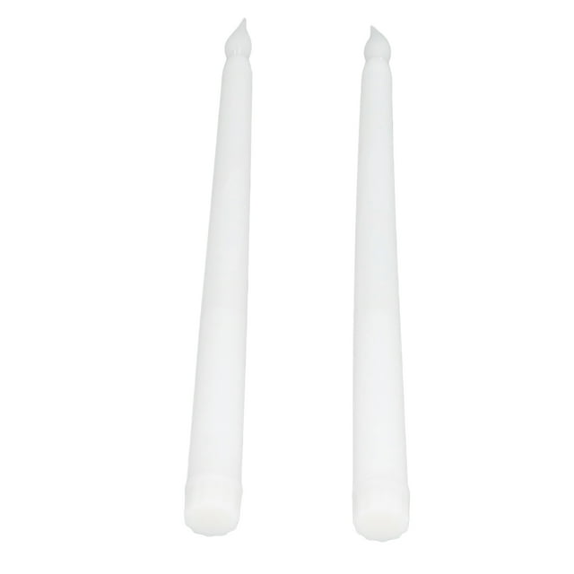 Velas Cónicas Sin Llama, 2 Velas Liderados Cónicas, Velas Led Con Pilas, Velas Liderado para Chimenea, Bodas, Fiestas, Decoración del Hogar, color