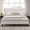 White, variant on Frostbloom Queen Size Platform Bed Frame with Velvet Upholstered Headboard, No Box Spring Needed, White