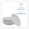 thumbnail image 4 of Boardwalk Hi-Impact Round Plastic Plate, 3-Compartment, 10" dia, White, 500/Carton, 4 of 9