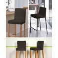 thumbnail image 5 of Simple Line Black Bar Stool Covers Set of 4, Black Modern Art Geometric Stretch Washable Bar Chair Covers with Backs, Removable Pub Counter Height Chair Cover for Kitchen Dining Room Cafe, 5 of 7
