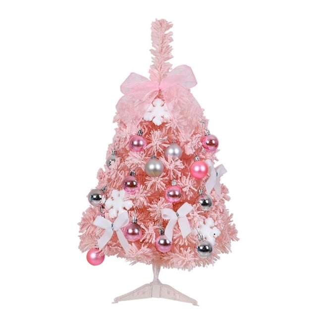Desktop Mini Christmas Tree Ornament (Accessories as Pictured) 60cm Pink