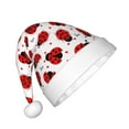 thumbnail image 2 of Honeii Ladybug And Heart Print Hat Santa Claus Hat For Xmas Party, Christmas Caps For Boys Girls Child,Christmas Beanie, 2 of 6