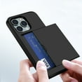 thumbnail image 5 of For iPhone 16 Pro Max Case Wallet with Slide Hidden Card Holder Slot Slim Dual Layer Heavy Duty Shockproof Hard PC Hybrid TPU Phone Case Kickstand Protective Cover,Black, 5 of 9