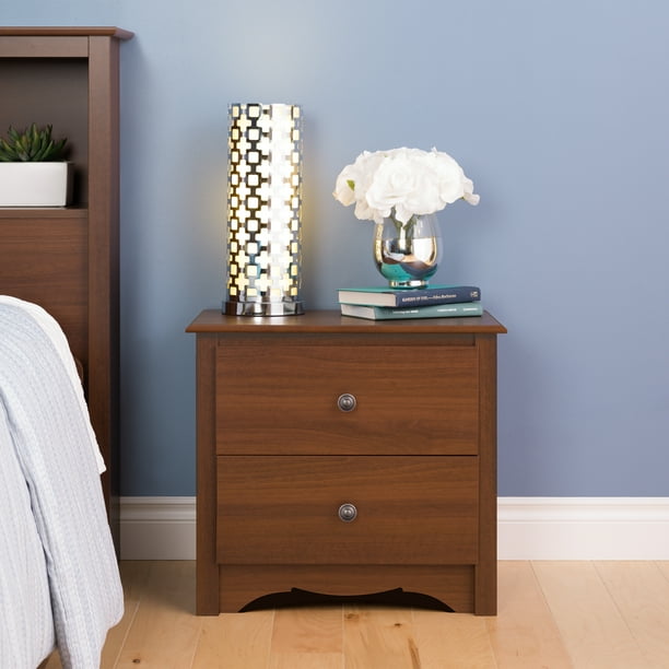 Prepac Monterey Drawer Nightstand, Cherry - Walmart.com - Walmart.com