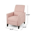 thumbnail image 5 of GDF Studio Kiersten Contemporary Fabric Pushback Recliner, Light Blush, 5 of 11