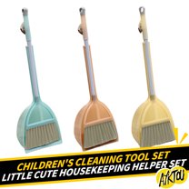 AYktou Kids Broom-6.3*20.5in Small Broom with Dustpan Combo Set Little Cute Housekeeping Helper Set