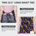 thumbnail image 6 of Halloween Bat Moon Eye Apron-Garden Aprons for Women with Pockets-Cotton Linen Waterproof Kitchen Cooking Gardening Aprons Adjustable for Kitchen,Cooking,BBQ and Salon 32"x27", 6 of 7