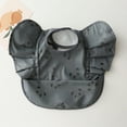 thumbnail image 3 of FNNMNNR Style Angel Feed Pocket Burp Girl Boy Toddler Meals Bib Waterproof Easy Clean Cute Elephant Bib Soft PU, 3 of 4