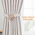 thumbnail image 2 of POINTERTECK Curtain Tieback Elastic Rope Adjustable Faux Pearl Home Decoration Delicate Alloy Flower/Bow/Butterfly for Home, 2 of 10