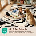 thumbnail image 4 of Design&I 8'x10' Washable Area Rug Abstract Geometric Fluid Motion Contemporary Inspired Lightweight for Living Room, Family Extra Large Skid-Resistant Low Profile, 4 of 7