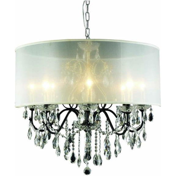 St. Francis 6 light Dark Bronze Chandelier Clear Royal Cut Crystal