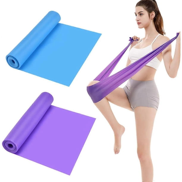 2 Pcs 1.5 M Resistance Exercise Rubber Bands, Unisex Elastic Stretch Bands Ideal For Pilates, Yoga, Rehab, Stretching, Ballet, Gym, Strength Training