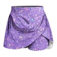 thumbnail image 5 of XIAOCHA Women's Sparkly Athletic Skirt High Waist Split Hem Skort Stretchy Casual Running Skort, 5 of 6