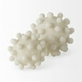 thumbnail image 3 of HomeRoots 392545 6 in. Knobby Nubs Resin Sphere Decor, Ivory & White, 3 of 5