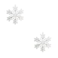 thumbnail image 4 of Inteprter Copo de nieve de Navidad, decoración de atmósferas temáticas de arte de Navidad, guirnalda de acrílico, colgante de corona, adorno Medio 2piezas, 4 of 6