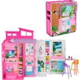 thumbnail image 1 of Barbie Doll House Playset, Getaway House with 11 Accessories Including 2 Chairs, 4 Play Areas & 360-degree Play, 1 of 5