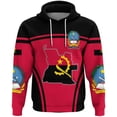 thumbnail image 2 of Nuevas sudaderas con capucha y cremallera para hombre y mujer, con estampado 3D de la bandera de Angola, de manga larga, con emblema del mapa angoleño, sudaderas de gran tamaño, 2 of 5