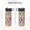 thumbnail image 3 of Sikiie Cute Doodles Print 18OZ Insulated Straw Cup, Portable Leak-proof Sports Water Bottle, Stainless Steel Water Cup Suitable for Home and Outdoor, 3 of 8