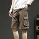 thumbnail image 5 of Pantalones Cortos Deportivos para Hombre con Bolsillos de Moda Casual Múltiples Bolsillos Pantalones Cortos, Algodón Sólido, 5 of 9
