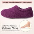 thumbnail image 4 of Pantuflas HomeTop para Mujer con Espuma de Memoria y Pelaje Rizado Púrpura, 4 of 6