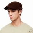 thumbnail image 2 of Minzimin Men Women's Beret Hat, Summer Mesh Breathable Newsboy Cap Adjustable Cabbie Hat with Buckle, 2 of 7